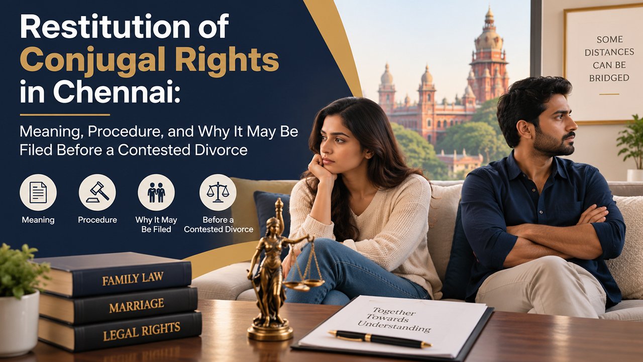 Restitution of Conjugal Rights in Chennai: Meaning, Procedure, and Why It May Be Filed Before a Contested Divorce